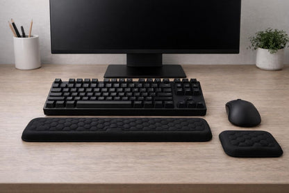 Ergonomic Keyboard & Mouse Wrist Rest Set